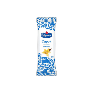 SAVUSHKIN მოჭიქული ყველეული ვანილით 23%-40გრ/4810268045042