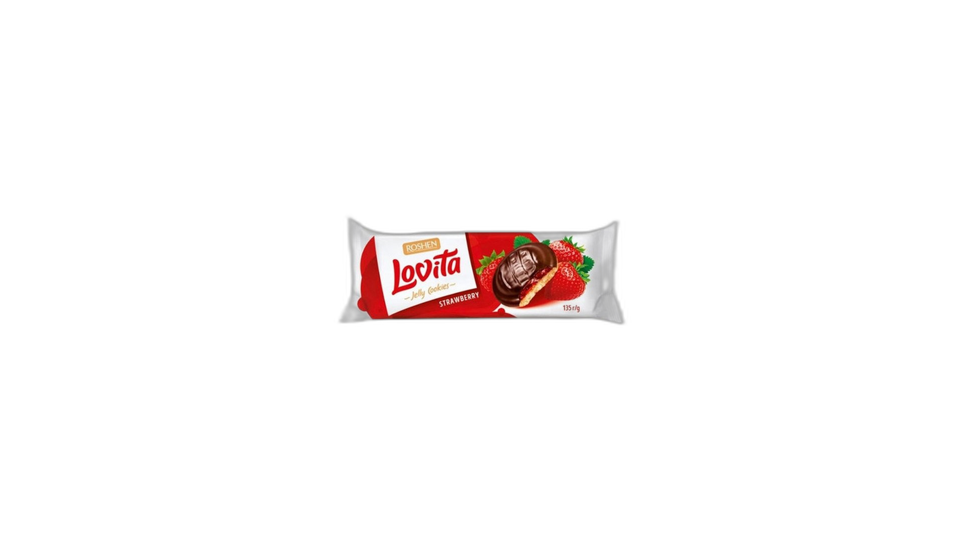 ROSHEN ორცხობილა ლოვიტა მარწყვის-135გრ/4823077634277