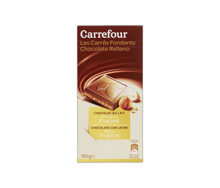 Carrefour Les Carrés Fondants პრალინე შოკოლადის პლანშეტი, 150გ