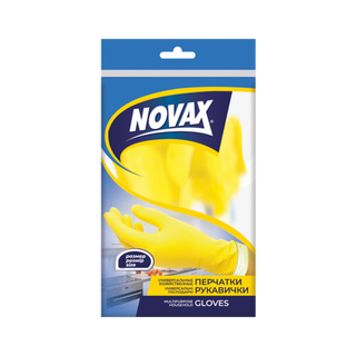 NOVAX უნივერსალური რეზინის ხელთათმანი M ზომა-1წყვილი/9556073103427