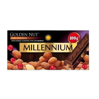 შოკოლადის ფილა ნუშით და შტოშით /მილენიუმი/ 100 გრ