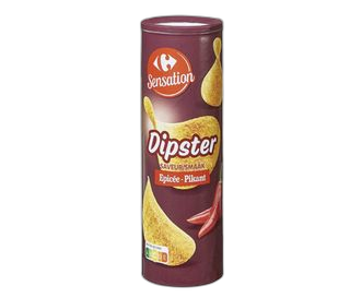 Carrefour ტუბის ჩიფსები ცხელი 170 გ
