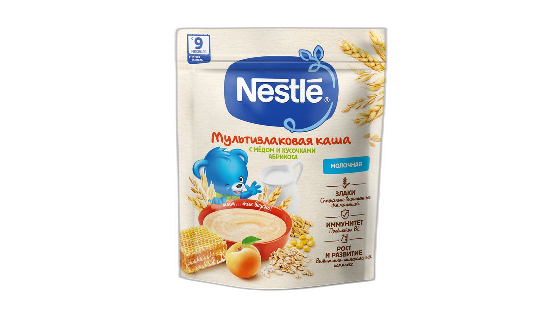 NESTLE რძიანი ფაფა 5 მარცვალი გარგალი და თაფლი-200გრ/4600680023472