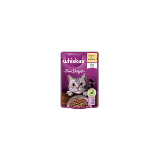 WHISKAS კატის კვება ქათმის ჟელე 85გრ/5900951306105