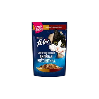 FELIX კატის ჟელე ინდაური&ღვიძლი 75გ/8445290149206
