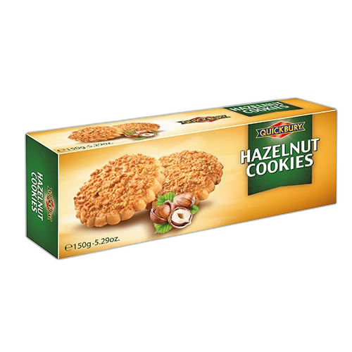 QUICK BURY - თხილის უშაქრო ორცხობილა 150გ