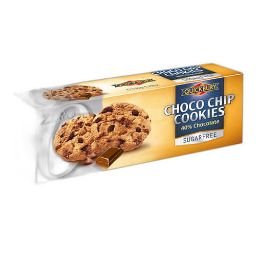 QUICK BURY - უშაქრო ორცხობილა შოკოლადის ნატეხებით 150გ