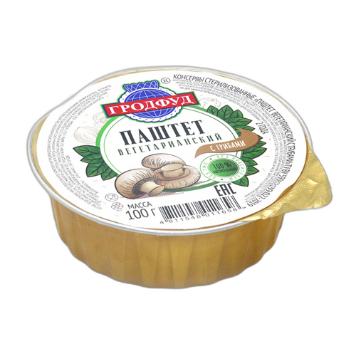 ვეგეტარიანული პაშტეტი 'გროდფუდ', სოკოთი 100 გ