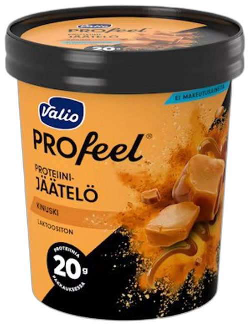 პროტეინის ნაყინი/Valio/ "Profeel" კარამელით /ულაქტოზო 6*480 მლ