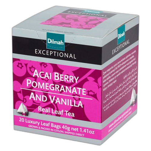 კენკრის ჩაი /დილმა/ „რჩეული“ ბროწეულით და ვანილით (20 პირამიდა ) 6*40 გრ