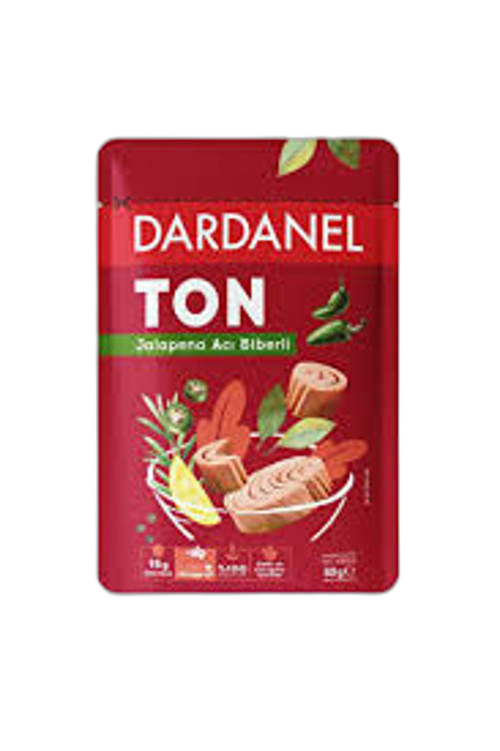 პაუჩი /Dardanel/ თინუსი ჰალაპენიოს წიწაკით, ზეითუნის ზეთში /12*80 გ