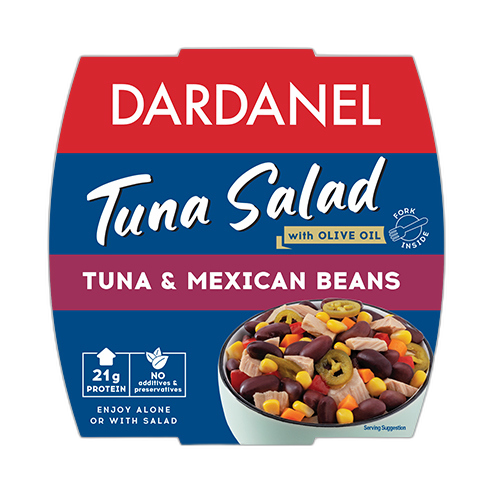 თევზის კონსერვი /Dardanel/ თინუსი სალათი მექსიკური ლობიოთი /24*160 გრ