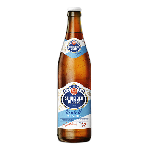 ლუდი Schneider Weisse ჩამოსხმა 2 -'კრისტალი' გაფილტრული 4, 9 % 0.5მლ