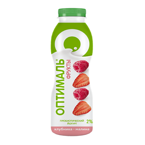 იოგურტი / 2 % გამდიდრებული ბიფიდობაქტერიებით მარწყვით და ჟოლოთი  415გრ