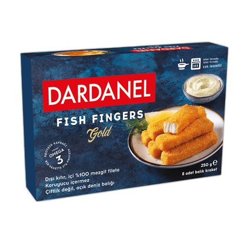 თევზის კროკეტები/ Dardanel/ ალიასკის ჰადუკის კროკეტები 10*250გრ