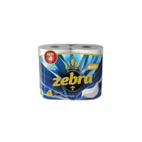 ტუალეტის ქაღალდი / Zebra White 4 rolls (ზებრა /  4 ფენიანი )