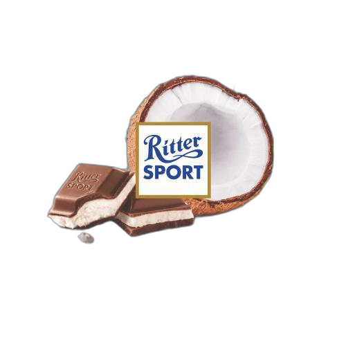 რძიანი შოკოლადი ქოქოსის შიგთავსით - Ritter sport / რიტერ სპორტი - 100გრ