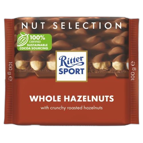 რძიანი შოკოლადი მთლიანი თხილით - Ritter sport/ რიტერ სპორტი - 100გრ