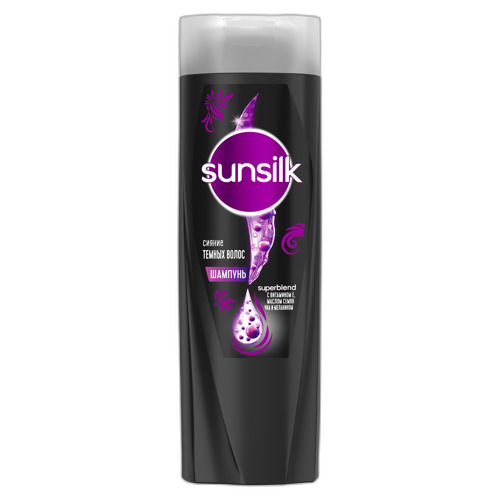 შამპუნი /  სანსილკი / შავი ბზინვარება / 200 მლ