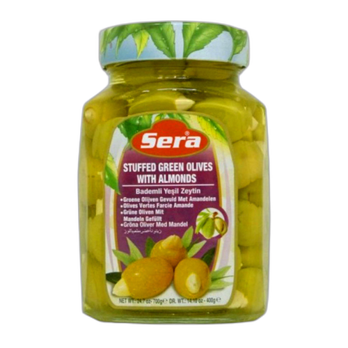 მწვანე ზეთისხილი Sera, ნუშის შიგთავსით 700 გ