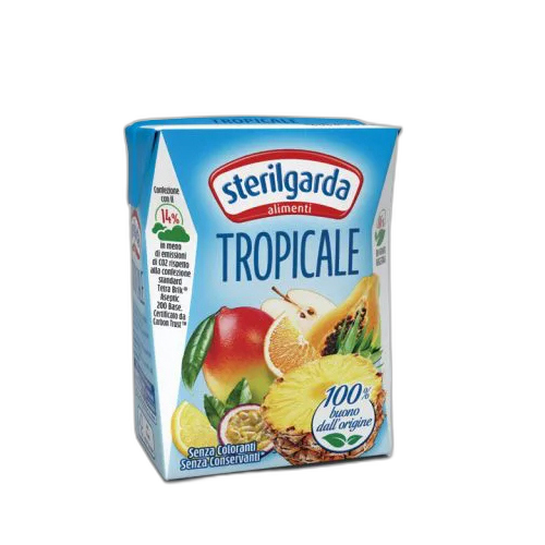 წვენი/ STERILGARDA/ტროპიკული ხილის/ 100% ნატურალური / 24*200 (8*3*200) მლ