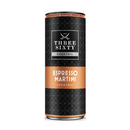 კოქტეილი/ Three Sixty/ ესპრესო მარტინი/ 10%/ 12*250 მლ