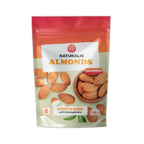 უმაღლესი ხარისხის კალიფორნიული ნუში ნატურალისი 130გ