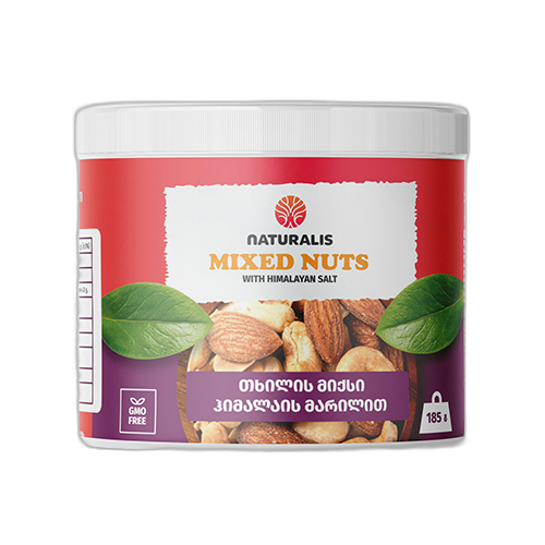 თხილის მიქსი ჰიმალაის მარილით ნატურალისი 185გ