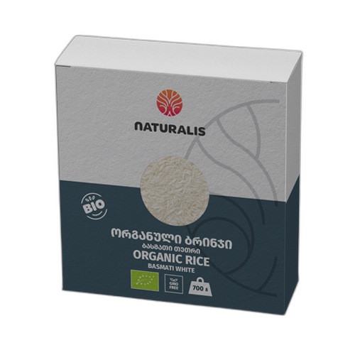 ორგანული ბრინჯი ბასმათი თეთრი ნატურალისი 600 გ.