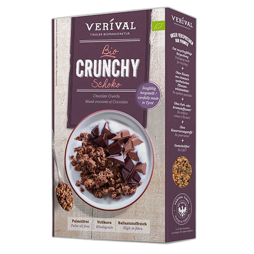 ორგანული გრანოლას მიქსი/ VERIVAL/ შოკოლადით 6*375გ