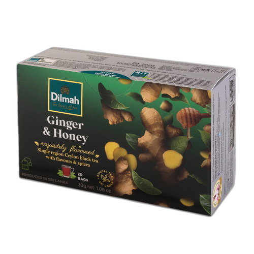 ცეილონის შავი ჩაი 'დილმა' ჯანჯაფილით და თაფლით (20 პაკეტი) 30 გ