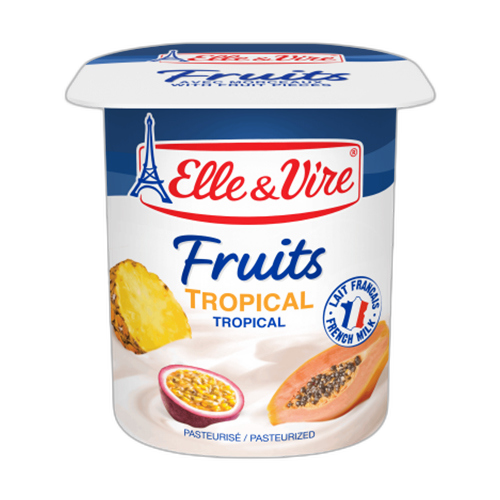 იოგურტი/ Elle & Vire/ ტროპიკული ხილით 24*125 გრ (4*6*125) გრ