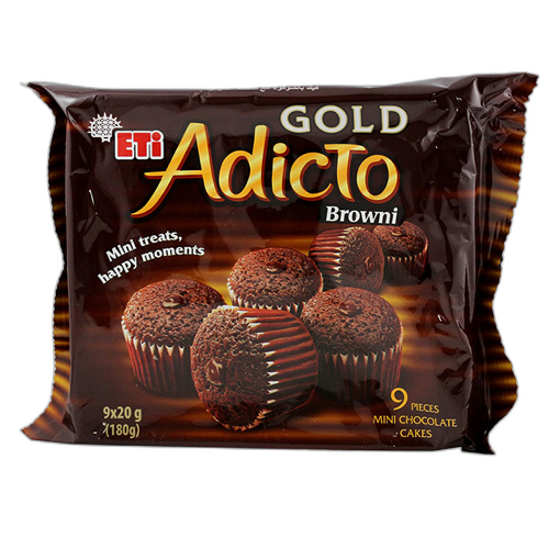 ორცხობილა 'ადიკტო ბრაუნ გოლდი' კაკაოთი 180გ