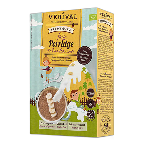 ორგანული საბავშვო შვრია/VERIVAL/კაკაოთი და ბანანით 6*350გ