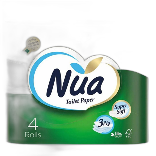 ტუალეტის ქაღალდი / "ნუას" / 3 ფენა / 4ც