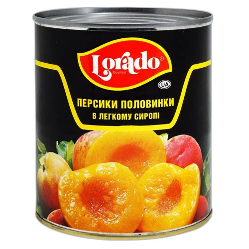 ხილის კონსერვი / ლორადო / ატამი მსუბუქ სიროფში / 850 მლ