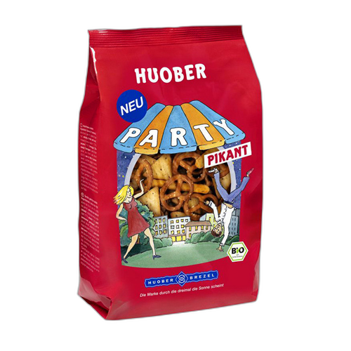 კრეკერი Huober Brezel ორგანული ასორტი 'PARTY' პიკანტური 200 გ