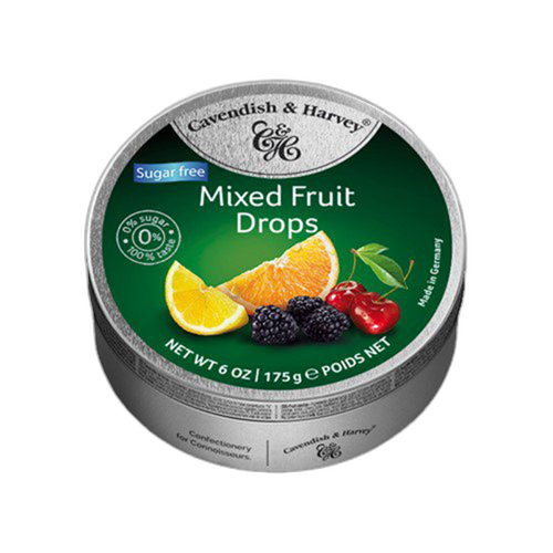 კანფეტი C&H უშაქრო შერეული ხილის წვეთები 175 გ