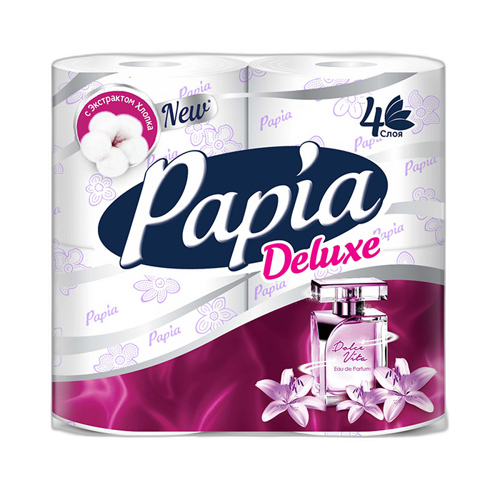 'პაპია' ტუალეტის ქაღალდი Dolce 4-ფენა