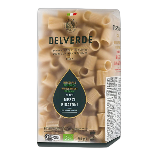 მაკარონი Delverde ორგანული მეზი რიგატონი N120, 500გ