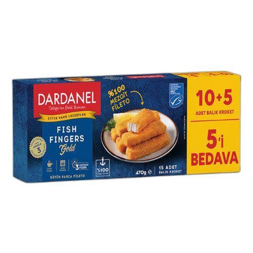 თევზის კროკეტები/ Dardanel/ უმაღლესი ხარისხი 6*470გრ