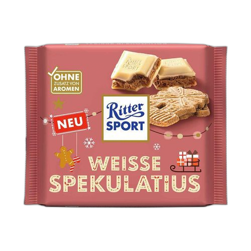 შოკოლადი/ რიტერ სპორტი/ თეთრი საშობაო ორცხობილით/ 11*100 გ