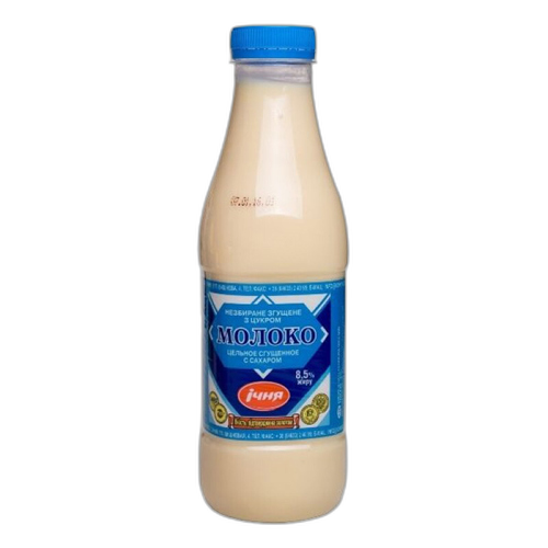 შედედებული რძე 'იჩნა'პოლიეთილენის ბოთლი 900 გ.