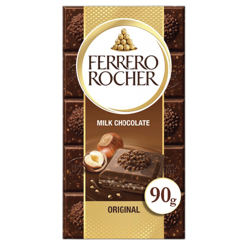 შოკოლადის ფილა / FERRERO ROCHER / რძიანი თხილით, 8*90გ