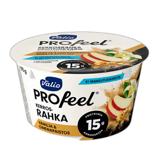 პროტეინის პუდინგი/Valio/ "Profeel" ვანილით და ვაშლით/ ულაქტოზო 6*175 გრ