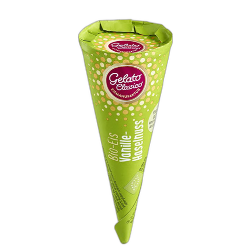 ორგანული ნაყინი / Gelato Classico / კორნეტო, ვანილის თხილით 20*110მლ