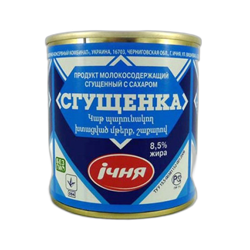 შედედებული რძე 'იჩნა' 370 გ.