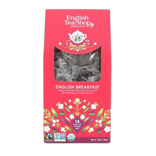 English Tea shop - ორგანული შავი ჩაი / English Tea Shop / "English Breakfast " პირამიდა 6*45გ