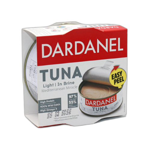 თევზის კონსერვი/დარდანელი/თინუსი საკუთარ წვენში / 24*140გ
