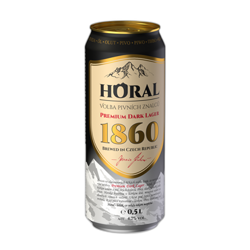 ჩეხური ლუდი / Horal/ შავი, ქილა 4.7% 24*0.5ლ
